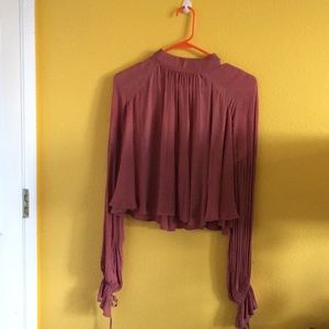 Long sleeve salmon blouse